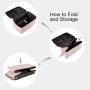 Makeup Bag, LIGHT FLIGHT Cosmetic Bag Large Makeup Case Organizer with Adjustable Dividers for Cosmetics, Makeup Brushes, Toiletries, Travel Accessories