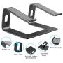 Orionstar Laptop Stand Portable Aluminum Laptop Riser Compatible with Apple Mac MacBook Air Pro 10 to 15.6 Inch Notebook Computer, Detachable Ergonomic Elevator Holder, Black