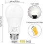 Emeritpro LED Full Spectrum Light Bulb, A19 LED Grow Light Bulb for Indoor Plants, 9W Grow Light, 80W Replacement, 5000K Daylight White, E26 Base, Sunlight for Greenhouse, Garden, Hydroponic, 2 Pack