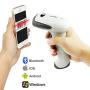 Wireless Bluetooth Barcode Scanner, Symcode Handheld USB CCD Cordless Barcode Scanner with USB Receiver Support Storing Codes Rechargeable Bar Code Reader Long Battery Life