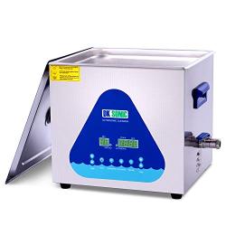 Large Professional Ultrasonic Cleaner-DK SONIC 15L 360W Sonic Cleaner with Heater and Basket for Metal Parts,Carburetor,Fuel Injector,Motor Repair Tools,Brass,Auto Parts,Engine Parts,etc