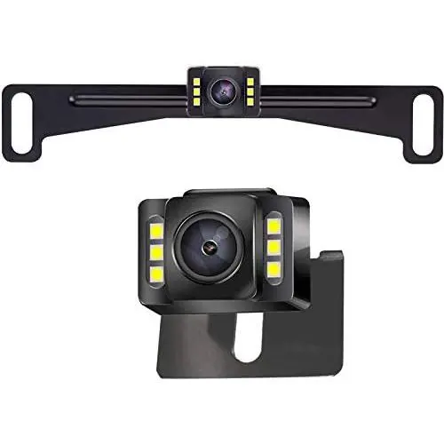 Car Backup Camera, Rear View Camera HD 6LED Night Vision,Waterproof Reverse Camera 140° Wide View Angel with Multiple Mount Brackets for Universal Cars,SUV,Trucks,RV and More