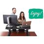 G-PACK PRO - Desktop Standing Desk Converter | Sit-To-Stand Work Desk Riser | Adjustable from 5.7” to 19.7” | Fits Dual Monitor -Removable Keyboard Tray | Ergonomically Designed for Multipurpose Works
