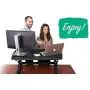 G-PACK PRO - Desktop Standing Desk Converter | Sit-To-Stand Work Desk Riser | Adjustable from 5.7” to 19.7” | Fits Dual Monitor -Removable Keyboard Tray | Ergonomically Designed for Multipurpose Works