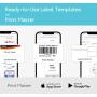 M110 Label Maker - Portable Bluetooth Barcode Printer, Mini Wireless Thermal Label Maker Machine for Clothing, Jewelry, Retail, Note, for iOS & Android, with 1.57''x1.18'' Label (40x30mm,1-Pack)