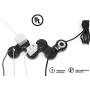 Flexible Power Strip Surge Protector 6Ft 4 Outlet 2USB Suitable for Home and Office. (Black)