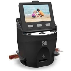 KODAK SCANZA Digital Film & Slide Scanner - Converts 35mm, 126, 110, Super 8 & 8mm Film Negatives & Slides to JPEG - Includes Large Tilt-Up 3.5'' LCD, Easy-Load Film Inserts, Adapters & More
