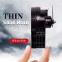 FARBIN Compact Horn 12V Car Horns Loud Dual-Tone Waterproof Auto Horn Electric Snail Horn Kit with Relay Harness,Universal for Any 12V Vehicles (Thin snail horn with harness, 12v)