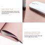 HOMECAS Desk Pad,Office Desk Mat Blotter,31.5'' x 15.7'' Upgraded PU Leather Desk Protector Cover Large Mouse Pad, Waterproof Writing Mat for Office/Home/Computer,Dual Use (Pink & Silver)