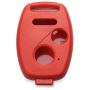 Cutting Not Required - Replacement Key Fob Keyless Entry Remote Shell Case for Honda Civic/Accord/CR-V/Fit/Odyssey/Pilot/Ridgeline/CR-Z Car Key Fob Cover (2+1 Button, Black+Red)