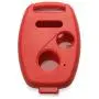 Cutting Not Required - 2 Replacement Key Fob Keyless Entry Remote Shell Case for Honda Civic/Accord/CR-V/Fit/Odyssey/Pilot/Ridgeline/CR-Z Car Key Fob Cover (2+1 Button, 2pc Red)