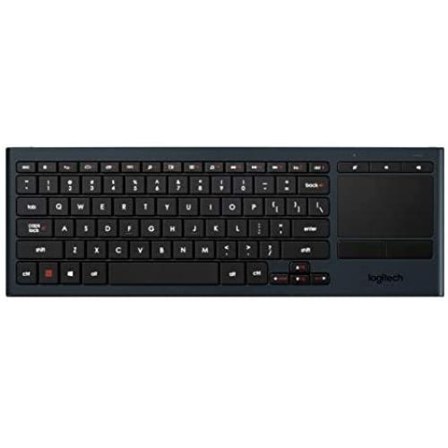 Logitech K830 Illuminated Living-Room Keyboard with Built-in Touchpad – Easy-access Media Keys and Shortcut Keys for Windows or Android