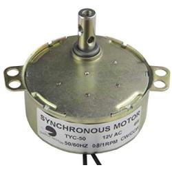 CHANCS TYC-50 Synchronous Motor 12V AC 0.8/1RPM CW/CCW High Torque Gear Motor 4W Small Motor Fan