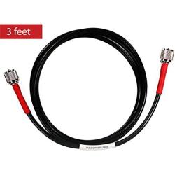 Cable Experts RG-8X Coax Cable - 3 FT PL259 M/M Connectors - Heavy Duty Indoor/Outdoor Weatherproof Jumper Cables - CB, Ham Radio, Short Wave Radio - HF, VHF, UHF