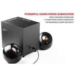 Creative Pebble Plus 2.1 USB-Powered Desktop Speakers with Powerful Down-Firing Subwoofer and Far-Field Drivers, Up to 8W RMS Total Power for Computer PCs and Laptops (Black)