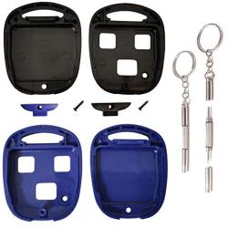 New Key Fob Shell Replacement for Lexus New 3 Buttons Keyless Entry Smart Remote Control Car Key Fob Shell with Multi-Function Screwdriver Fit for Lexus GS GX is LS LX RX SC (Black+Blue)
