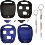 New Key Fob Shell Replacement for Lexus New 3 Buttons Keyless Entry Smart Remote Control Car Key Fob Shell with Multi-Function Screwdriver Fit for Lexus GS GX is LS LX RX SC (Black+Blue)