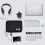 Electronics Organizer, OrgaWise Electronic Accessories Bag Travel Waterproof for iPad Mini, Kindle, Hard Drives, Cables, Chargers (Black)