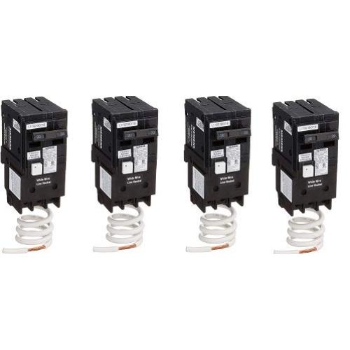 Siemens QF220A Ground Fault Circuit Interrupter, 20 Amp, 2 Pole, 120V, 10,000 AIC, (4)