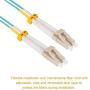 Fiber Patch Cable, VANDESAIL 10G Gigabit Fiber Optic Cables with LC to LC Multimode OM3 Duplex 50/125 OFNP (0.5M, OM4 LC/LC Multimode, 5 Pack)