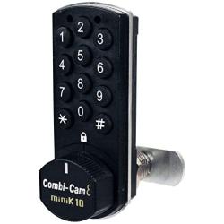 FJM Security Products Combi-Cam E, 7910-K10, Electronic Cabinet Lock, Black Finish