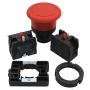 mxuteuk 22mm 1NC 1NO Red Mushroom Emergency Stop Push Button Switch AC 660V 10A Switch Station Box，1 Years Warranty HB2-ES545-BOX-Y
