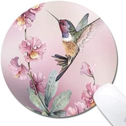 Cholaty Mouse Pad - Thick Natural Rubber Keyboard Mouse Mat Round Non-Slip Rubber Base Mouse Pad Wrapping Edge Cute Baby Elephant Gaming Mouse Pad (Bird)