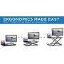 Mount-It! Ergonomic Standing Desk Converter, Preassembled Height Adjustable Sit Stand Workstation, 32'' W x 22'' D Tabletop (MI-7966)