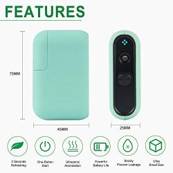 Fresh Breath Mist Automatic Electronic Oral Sprayer, 8+ Hours Cool Mint Freshens Breath Oral Care in only 1-3 Seconds, Mint Green Machine, 2 Spray Inner Cores (Mint and Blueberry Flavor)