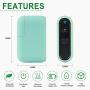 Fresh Breath Mist Automatic Electronic Oral Sprayer, 8+ Hours Cool Mint Freshens Breath Oral Care in only 1-3 Seconds, Mint Green Machine, 2 Spray Inner Cores (Mint and Blueberry Flavor)