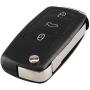 Olivine Auto Flip Folding Remote Key Shell for VW Volkswagen Jetta Passat Golf Beetle Rabbit GTI CC EOS Replacement with Logo Car Key Shell Case (1PCS)