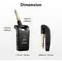 Donner Wireless Guitar Transmitter Receiver, 2.4GHZ Wireless Guitar System Stereo 1/4” & 1/8” 2 in 1 Plugs Rechargeable 6 Channels for Electric Guitar, Bass, Violin (Original Series Zero2)