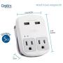 International Plug Adapter Kit, Ceptics World Safest Grounded 13 Adaptor Set Dual USB Ports - Travel Anywhere - Business Use - Perfect for Laptops, Cell Phones, Chargers - Surge Protection