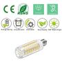 E12 LED Bulb Dimmable 7W C7 Bulb Equivalent to E12 Halogen Bulb 60W, Daylight White 6000K T6 Base E12 Candelabra Bulbs for Ceiling Fan, Chandelier, Kx-2000 Bulbrite Replacement, AC 110-120V(6 Pack)
