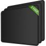 MROCO Mouse Pad 3 Pack [30% Larger] with Non-Slip Rubber Base, Premium-Textured & Waterproof Mousepads Bulk with Stitched Edges, Mouse Pads for Computers, Laptop, Office & Home, 8.5 x 11 inches, Black