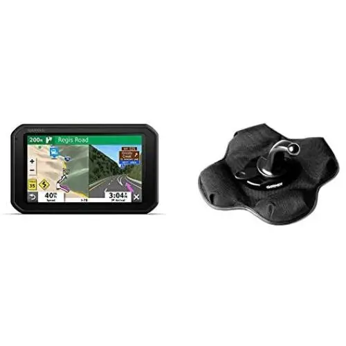 Garmin RV 785 & Traffic, Advanced GPS Navigator for RVs with Built-in Dash Cam, High-res 7'' Touch Display, Voice-Activated Navigation & Portable Friction Mount - Frustration Free Packaging