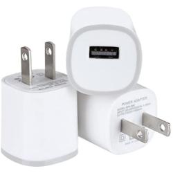 Spark Electronics Rapid Speed [Matte White] Tapered Universal USB Power Adapter Wall Charger Compatible with Apple iPhone 7 7 Plus 6 6S Plus 5 s C Samsung Galaxy S7/S6 Edge Note Nokia … (3PC White)