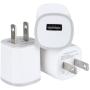 Spark Electronics Rapid Speed [Matte White] Tapered Universal USB Power Adapter Wall Charger Compatible with Apple iPhone 7 7 Plus 6 6S Plus 5 s C Samsung Galaxy S7/S6 Edge Note Nokia … (3PC White)