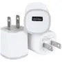 Spark Electronics Rapid Speed [Matte White] Tapered Universal USB Power Adapter Wall Charger Compatible with Apple iPhone 7 7 Plus 6 6S Plus 5 s C Samsung Galaxy S7/S6 Edge Note Nokia … (3PC White)