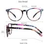 LifeArt Bifocal Reading Glasses, Transition Photochromic Dark Grey Sunglasses, Oval Frame, Computer Reading Glasses, Anti Glare (Floral, +0.00/+1.50 Magnification)