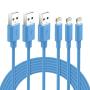 Lightning Cable MFi Certified - Nikolable iPhone Charger 3Pack 6ft Lighting to USB A Charging Cord Compatible with iPhone 11 Pro Max XS XR 8 Plus 7 Plus 6s Plus 5S SE iPad Pro and More, Blue