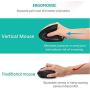 Ergonomic Mouse, LEKVEY Vertical Wireless Mouse - Rechargeable 2.4GHz Optical Vertical Mice : 3 Adjustable DPI 800/1200/1600 Levels 6 Buttons, for Laptop, PC, Computer, Desktop, Notebook etc, Black