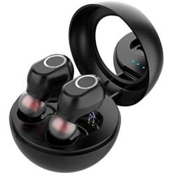 Bluetooth Headphones 5.0, Bluetooth Earbuds with Microphones, Pop Up Auto Pairing, Touch Control, 3D High-Definition Stereo with Noise Reduction, IPX5 Waterproof, Suitable for Android/iOS