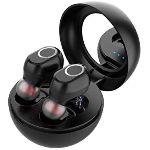 Bluetooth Headphones 5.0, Bluetooth Earbuds with Microphones, Pop Up Auto Pairing, Touch Control, 3D High-Definition Stereo with Noise Reduction, IPX5 Waterproof, Suitable for Android/iOS