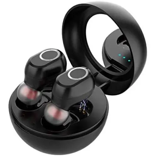 Bluetooth Headphones 5.0, Bluetooth Earbuds with Microphones, Pop Up Auto Pairing, Touch Control, 3D High-Definition Stereo with Noise Reduction, IPX5 Waterproof, Suitable for Android/iOS
