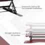 Halter Stand Up Desk Converter for Laptop, Dual Monitor and Laptop Riser Adjustable Standing Desk w/Cable Management & Keyboard Tray (Cherry)