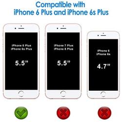JETech Case Compatible with iPhone 6 Plus and iPhone 6s Plus 5.5-Inch, Shock-Absorption Bumper Cover, Anti-Scratch Clear Back (HD Clear)