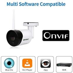 SV3C WiFi Outdoor Camera, 1080P HD Wireless Security IP CameraS, Waterproof Surveillance CCTV Camera with Two Way Audio, IR LED Motion Detection Night Vision Camera, Support Max 128GB SD Card