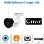 SV3C WiFi Outdoor Camera, 1080P HD Wireless Security IP CameraS, Waterproof Surveillance CCTV Camera with Two Way Audio, IR LED Motion Detection Night Vision Camera, Support Max 128GB SD Card
