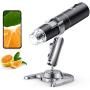 Wireless Digital Microscope, Skybasic 50X to 1000X WiFi Handheld Zoom Magnification Endoscope Camera Magnifier 1080P FHD 2.0 MP 8 LED Compatible with Android and iOS Smartphone or Tablet, Windows Mac